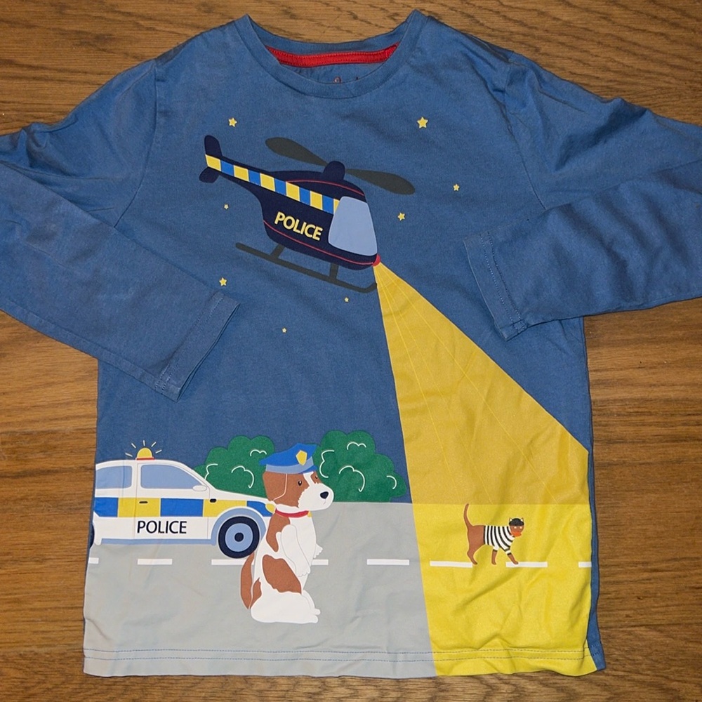 Mini Boden boys police t-shirt